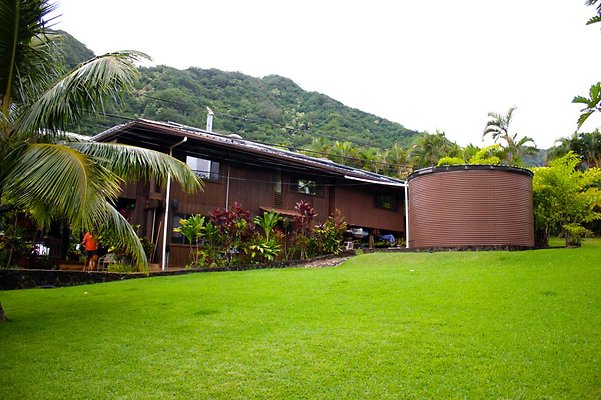 backyard directly behind house left