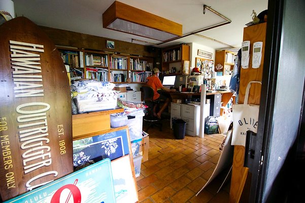 garage level office entrance view