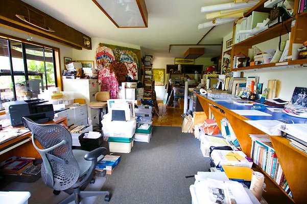 garage level office rear window POV