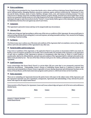 Property Use Agreement page 5