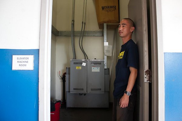 elevator machine room entrance