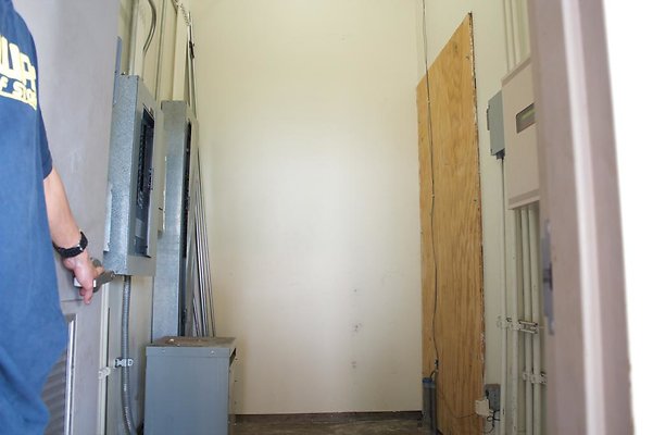 electrical room entrance very small
