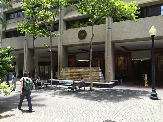 Downtown Pioneer Plaza Entrance
