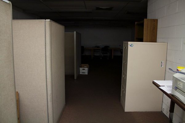 hallway leading to warehouse space hallway leading to warehouse space